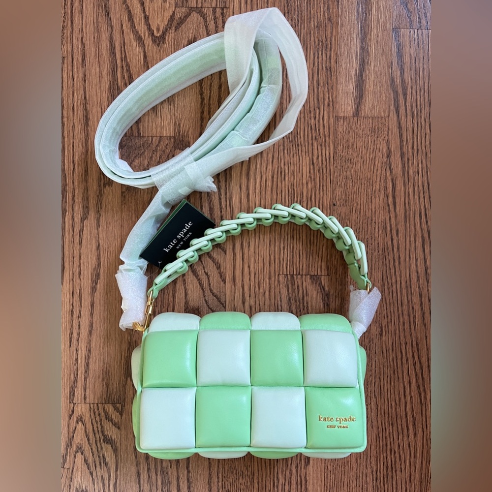 Kate Spade Boxxy Colorblocked East-West Crossbody Bag in Serene Green Multi NWT